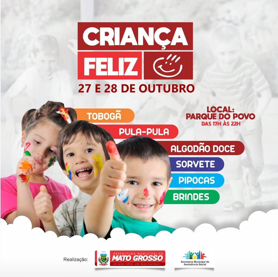 Você está visualizando atualmente “Criança Feliz”: Prefeitura de Mato Grosso promove evento gratuito no Parque do Povo